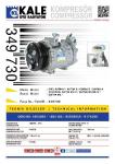 KLIMA KOMPRESORU OPEL ASTRA F / ASTRA G / CORS - KALE 349730