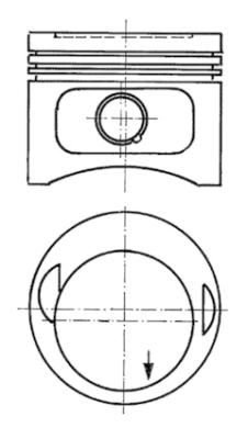 Piston Segman 0.50mm M102.9.96.00mm.22 Pim - KOLBEN 93968610