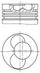 Pistonsegman Komple-std 3.4.sil Vw Caddy 96-03 Golf 98-06 Pa - MAHLE 0304100