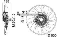 KLIMA FAN MOTORU  LANDROVER DISCOVERY IV  - MAHLE CFF471000P