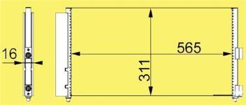 KLIMA KONDENSERI DOBLO 01 IDEA 04 PUNTO 03  - ORIS CFI270016