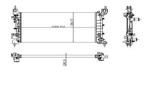MOTOR SU RADYATORU LINEA 1.4 MPI 540X378X23 - ORIS MFI385023
