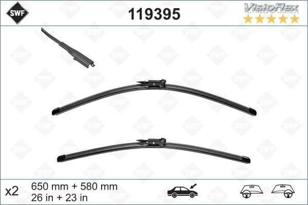 SILECEK FLAT BLADE X2 650+580MM MERCEDES A CL - VALEO 119395